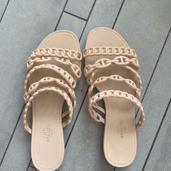 hermes jelly sandals